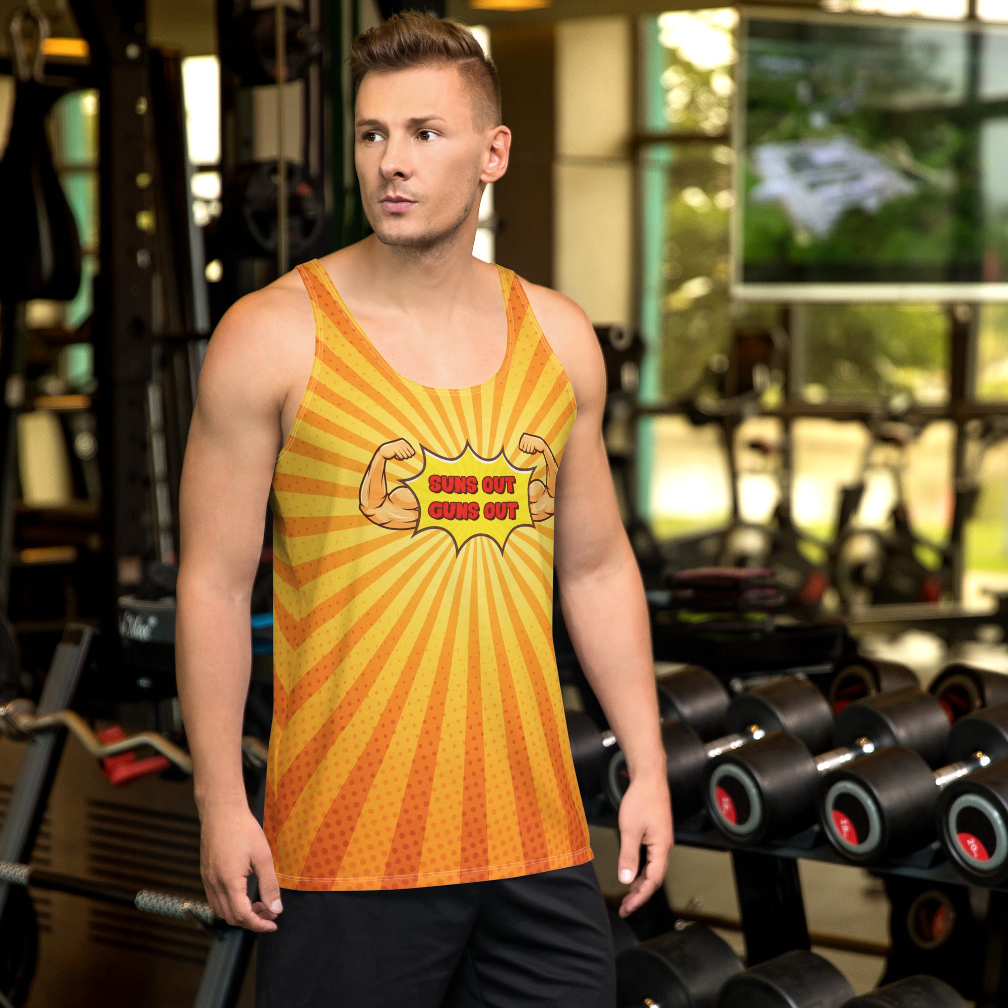 Suns Out Guns Out Men's Gym Tank⠀