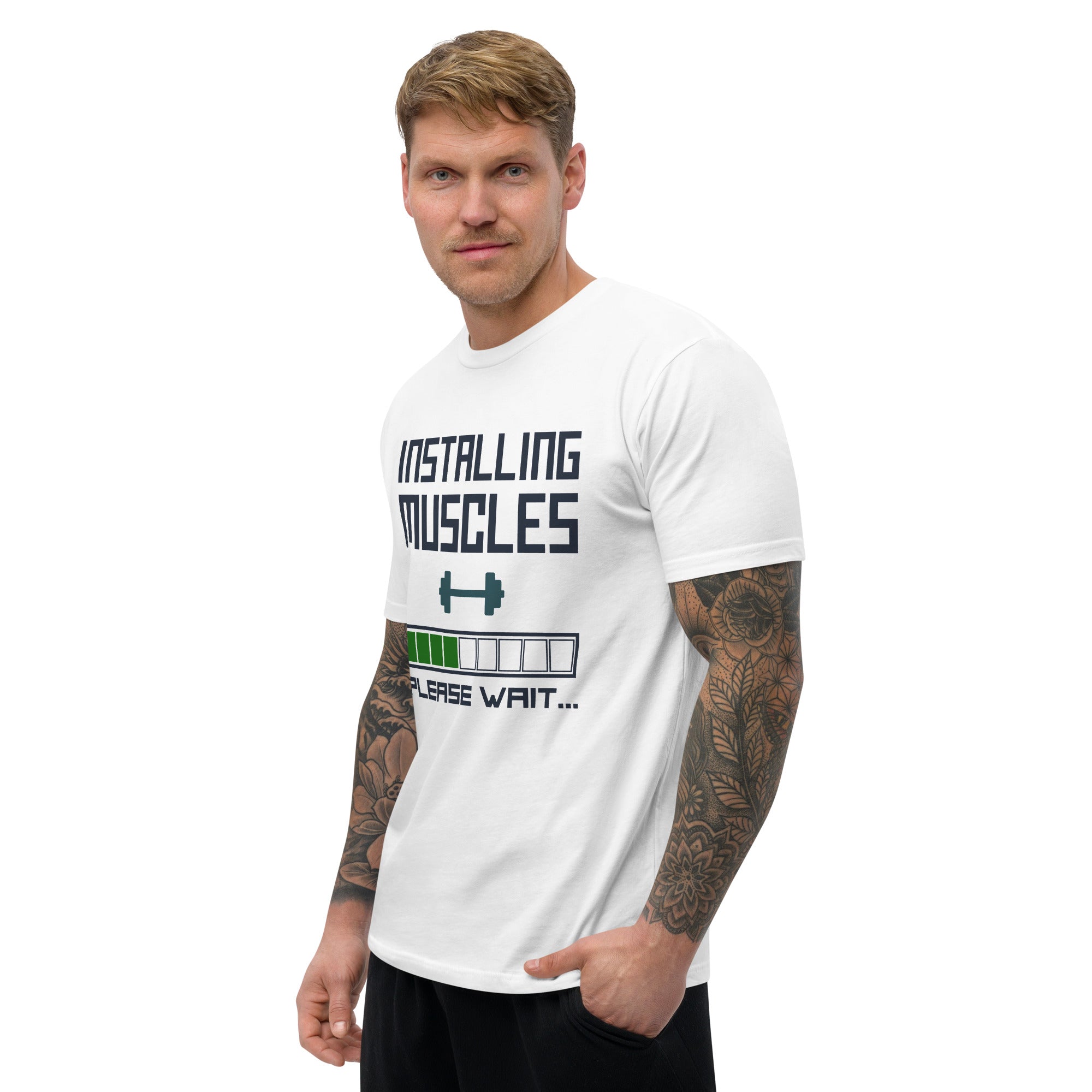 Installing Muscles Men's Gym T-shirt