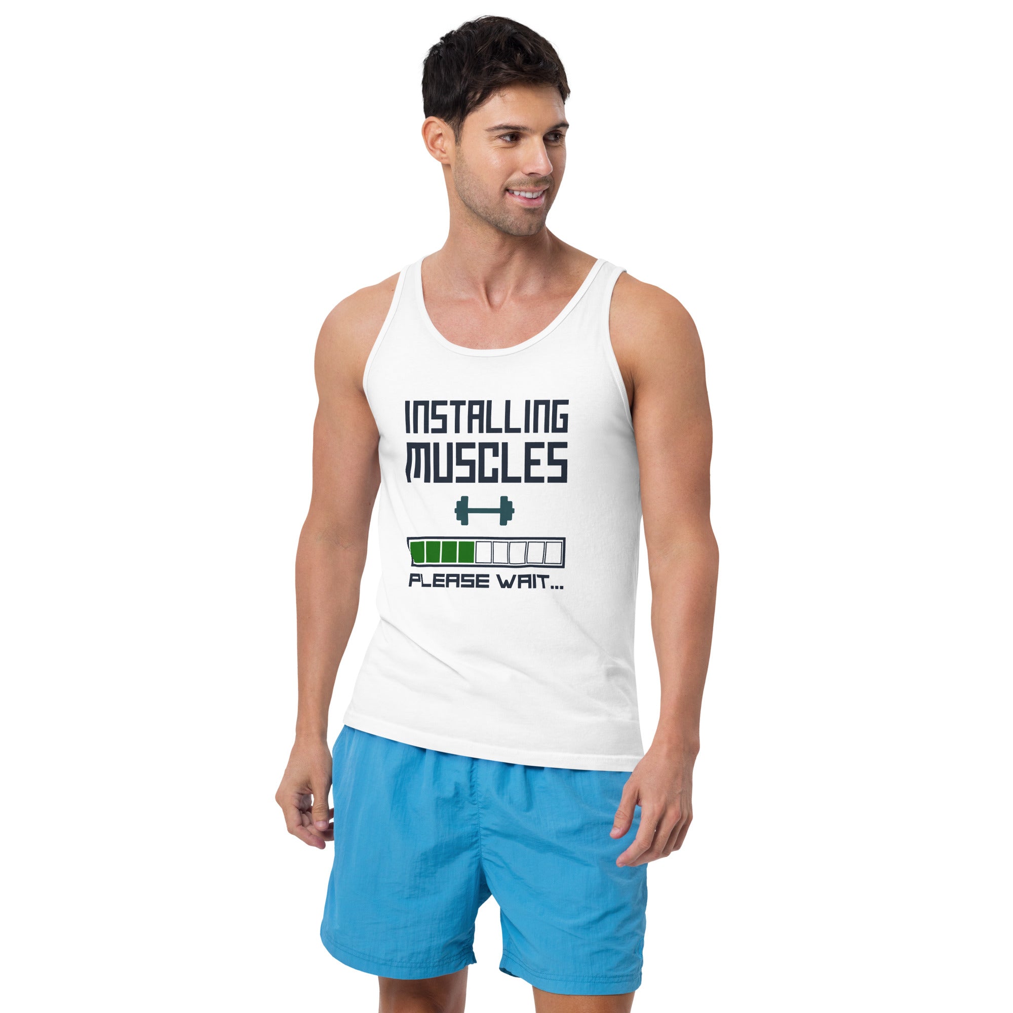Installing Muscles Men's Gym Tank Top⠀