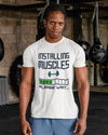 Installing Muscles Men's Gym T-shirt⠀