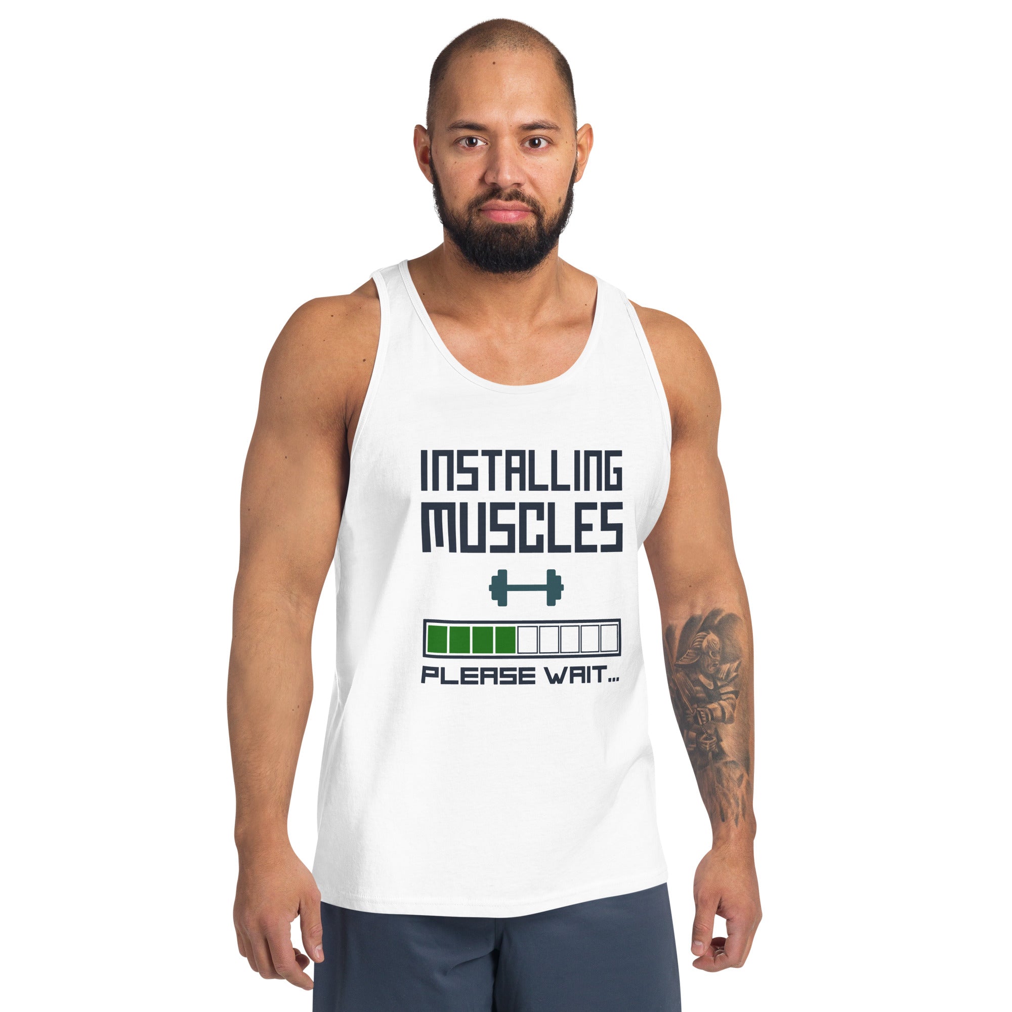 Installing Muscles Men's Gym Tank Top⠀